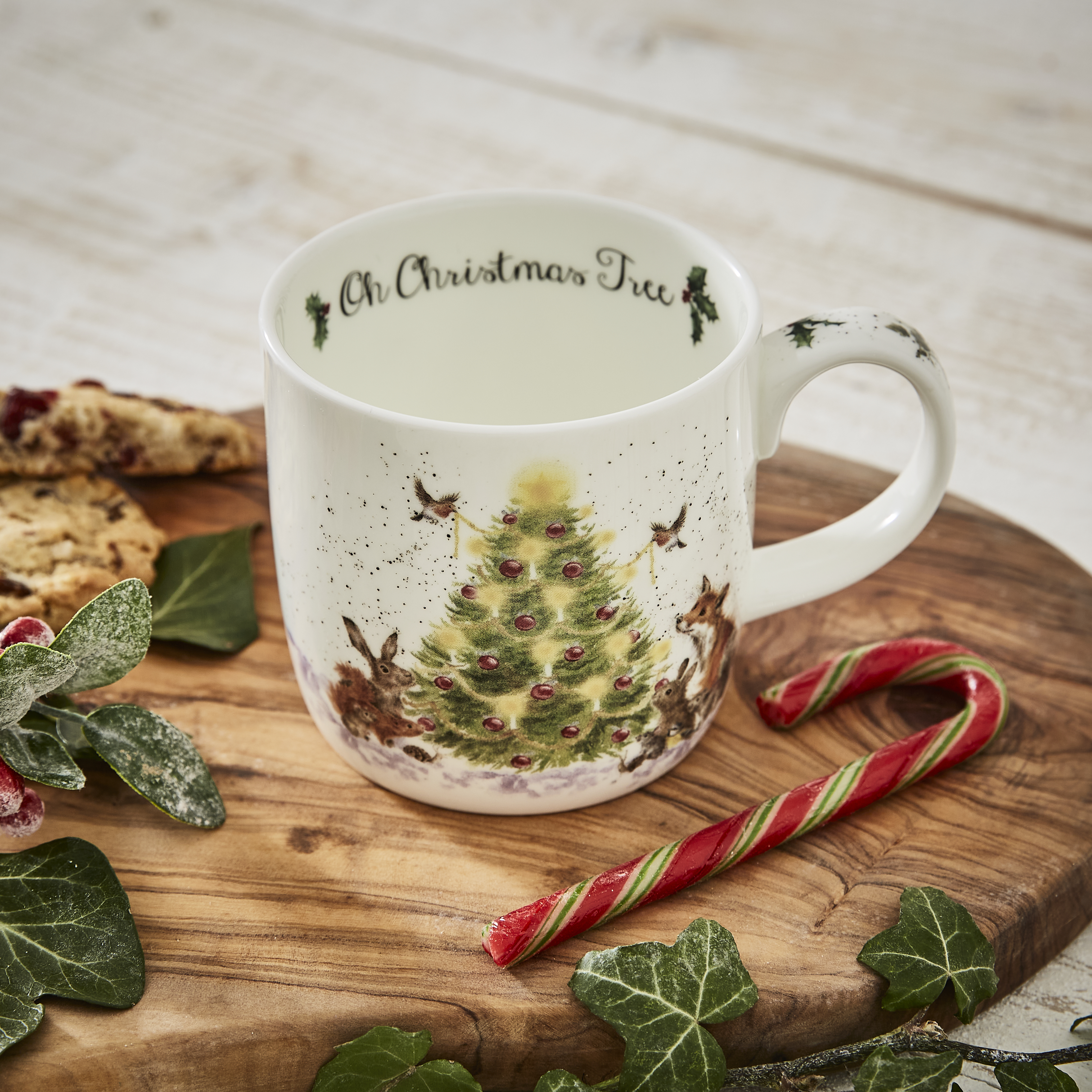 Oh Christmas Tree 14 Ounce Mug (Woodland Friends) image number null